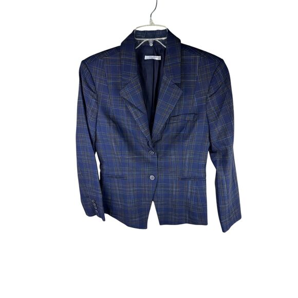 MM Lafleur Jackets & Blazers - MM LaFleur The Ross Blue Plaid Virgin Wool Blend Blazer Skirt Suit Size 8 NEW